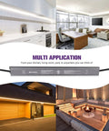 150W LED Dimmer Driver Power Supply shown with kitchen, living room, outdoor deck, and architectural lighting applications.