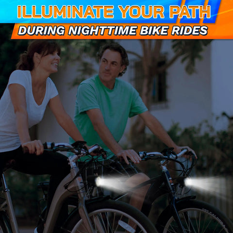 Ebike Headlight With 2 Pin Waterproof Connector For 6 To 60V Systems, Easy To Install LED Light With Stainless Steel Bracket, 20 Lm Output, Weather Resistant For Night Riding