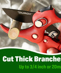 Ratchet Pruning Shears With 3X Cutting Power Heavy Duty Anvil Pruners Replaceable Blade cutting branch