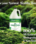 Hydrogen Peroxide Solution Twelve Percent Food Grade One Gallon Multipurpose Cleaner in eco-friendly packaging on a green moss surface.
