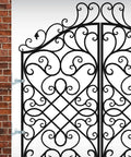 Two Pack One And Three Eighths Inch Wall Mount Gate Hinges Heavy Duty Metal Hinges For Fence Posts And Chain Link Fences With Screws Included Outdoor Gate Hardware Built To Last showing on decorative metal gate.