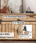 4Ft Bypass Mini Barn Door Hardware Kit DIY Ready For Double Sliding Doors Roller Set In Black Coated Steel Hardware Only