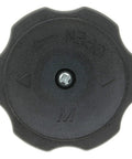 Top view of black Oil Filler Cap Replacement For Mitsubishi Vehicles Fits Eclipse 1990 To 2012 Galant 1985 To 2012 Lancer 2002