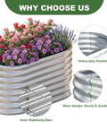 Three Pack Galvanized Raised Garden Beds 4x2x1.5 Feet Outdoor Planter Boxes for Vegetables Fruits Flowers and Plants
