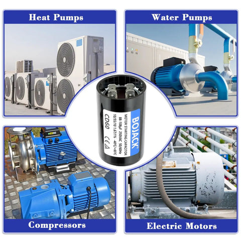 Air Conditioner Hard Start Kit 8333A9021 with components for heat pumps, water pumps, compressors, and electric motors.