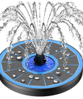Solar Fountain Upgrade With Three Point Five Watt Solar Power Bird Bath Fountain Kit With Flower Nozzles 7 In 1 Sprayers