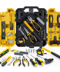 57 Piece Home Tool Kit With Durable Plastic Toolbox For Quick Home Repairs And DIY Projects, Includes Hammer, Pliers, Screwdrivers