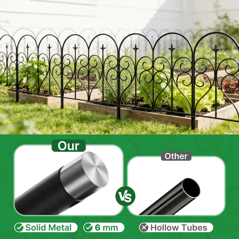 Heavy Duty Metal Fence Panels Set 32 Inch High By 10 Feet Long Five Panels No Digging Outdoor Dog Fence And Animal Barrier
