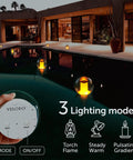 Solar Powered Floating Globes For Pool Pond Patio And Hot Tub Outdoor Lanterns That Look Like Candles Or Torches Perfect Party Decor And Chill Ambience A Fun Gift For Adults And A Must Have Pool Toy in action by a pool.