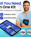 Pro Grade Dissection Kit For Biology Lab And Anatomy Studies With Stainless Steel Scalpel Handle And Blades 38 Piece Set Ideal For Medical And Vet Students Portable Lab Gear For Home Classroom Or Travel, 18 tools