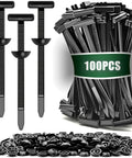 Universal Car Bumper Clip Kit For Fender And Splash Shield Repair Self Locking Zip Tie Clips PA6 Nylon Fasteners 100 Pack