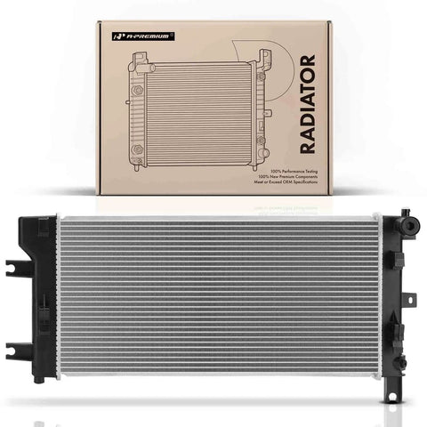 Straight Shooter Engine Coolant Radiator Assembly For Nissan Leaf 2013 To 2017 EV Battery, heavy duty aluminum, with packaging.
