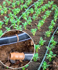 25 Pack Drip Irrigation Barbed Couplings Fittings For 1/2 Inch Tubing No Fuss Install Hose Line Connectors installed in garden