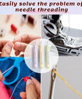 3 Pack 2 In 1 Needle Threader And Seam Ripper Tool Set Upgraded 2025 Plug In Design for sewing and threading visible