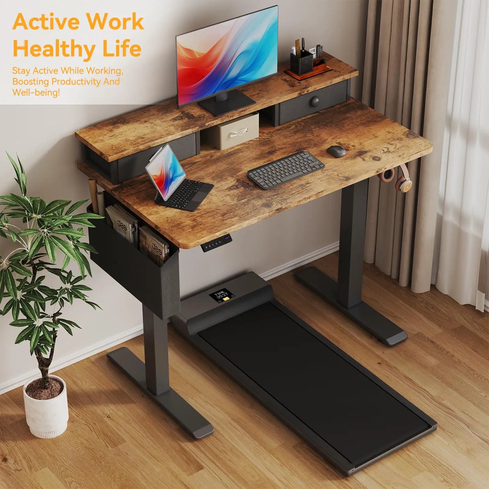 Sit Stand Desk With 40 Inch Work Surface & More ✓