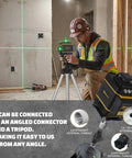 Laser Level 4x360 Degree Self Leveling With Tripod And Remote High Precision Auto Level 150 Ft Range Tilt Alarm One Eighth Inch Accuracy At 33 Ft 360 Degree Laser Lines For Indoor Construction And DIY Projects on tripod in framed room