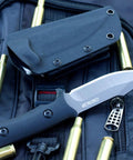 Fixed Blade Knife With Full Tang 420HC Stainless Steel For Outdoor EDC, Hunting, And Survival, G10 Handle, Kydex Sheath