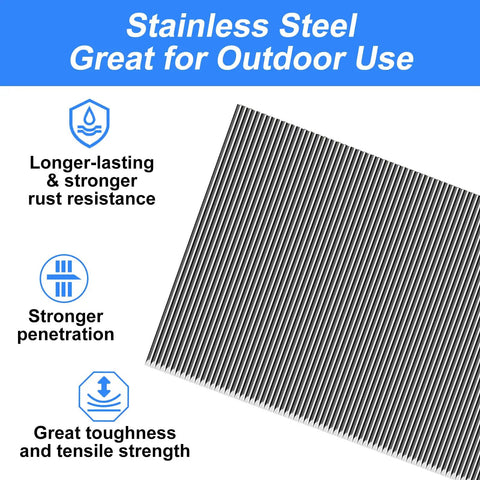 23 Gauge Headless Pin Nail Set Stainless Steel 5/8 Inch 3/4 Inch 1 Inch One And Three Eighths Inch 4000 Pack Pro Grade For Trim Work Cabinetry Crafts And Finish Projects Rustproof Woodworking Nails, stainless steel pin nails