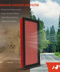 High Performance Pre Oiled Engine Air Filter for Infiniti Nissan Subaru Saab with dust loading and filtration benefits