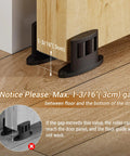 Sliding Barn Door Floor Guide 2 Pack Bottom Double-Sided Small Rollers Guides Aluminum Alloy Floor Mounted for Smooth Quiet Door Sliding
