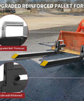 43 Inch Clamp On Pallet Forks For Tractor Loader And Skid Steer 2000Lbs Heavy Duty Quick Attach Bucket Forks on asphalt
