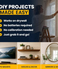 Magnetic Stud Finder With Built In Level And Marker Battery Free Powerful Detection For Fast Accurate Wall Stud Location Easy Mark Button For Quick Drilling And Layout No Batteries Needed Perfect For DIY Projects. Yellow magnetic stud finder on drywall
