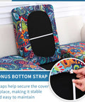 Cozy Printed Floral Cushion Covers For Couches And Sofas, Washable Stretch Sofa Covers With Elastic Bottom, Paisley Pattern for Patio Furniture