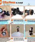 DearChan high-flow manual air relief valve with pressure gauge for pool and spa filter, 1-pack.