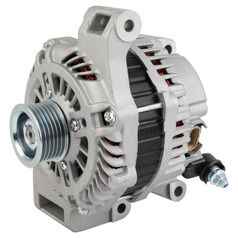 High Output 110Amp 12V Alternator For Mazda 5 2.3L 2008 2009 2010 With CW 6-Groove Pulley Beefed-Up Replacement Premium CNC Castings