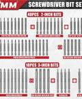 Rock Solid 232 Piece Screwdriver Bit Set Forged From CRV Steel Impact Driver Bits assortment of 2-inch and 3-inch bits