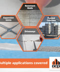 Straight Up Heavy Duty Polyurethane Concrete Sealant And Expansion Joint Filler For Sidewalks And Foundations Non Sag Caulk in use on driveways and basement walls.