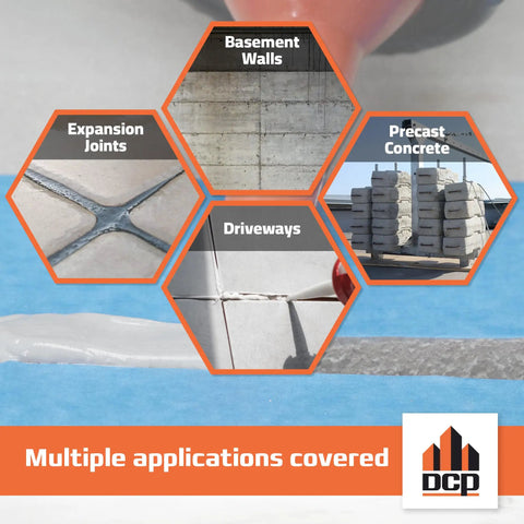 Straight Up Heavy Duty Polyurethane Concrete Sealant And Expansion Joint Filler For Sidewalks And Foundations Non Sag Caulk in use on driveways and basement walls.