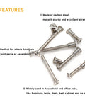 Real Deal M6 Socket Cap Bolts And Barrel Nuts Assortment Kit Nickel Plated Hex Button Head Screws on a table, showcasing various sizes.