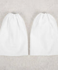 Heavy Duty Canvas Sandblast Sleeves For Sandblasting Cabinets Abrasion Resistant Arm Guard Workwear, two white sleeves with elastic cuffs.