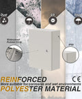 Rugged Steel Electrical Enclosure 20x16x10 Inch IP66 Waterproof Metal Box Wall Mount With Mounting Plate Weatherproof Outdoor