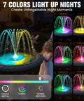 Powerful Solar Bird Bath Fountain Pump With 4000mAh Battery, Three Spray Modes And Lights for outdoor bird bath display