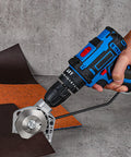 Transform Your Standard Drill With This Stainless Steel Fabric Nibbler And Sheet Metal Cutter Attachment For DIY Pros, cutting leather and fabric.