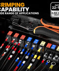 Insulated Wire Terminal Crimp Kit With 45 Types And 315 Pcs, Ratcheting Crimp Tool For AWG 22 10, connectors displayed