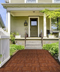 Interlocking Teak Deck Tiles 12x12 Inches Outdoor Flooring That Rocks Weather Resistant UV Protected Anti Slip Patio Pavers