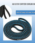 661570V dryer drum belt, 93.5 inch long, part of Dryer Maintenance Kit With Drum Roller, Belt And Idler Pulleys Replacement.