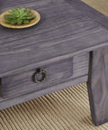Weathered Wood Accelerator For Interior Use On Bare Wood, Quick Dry Low Odor Water Based Finish That Creates A Natural Aged Look In Minutes And Delivers Easy Soap And Water Clean Up, Coverage Up To 275 Sq Ft applied on a wooden table.