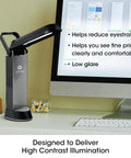 Folding Task Lamp With Multi Position Shade Portable Desk Light For Your Desk Setup Home Office Low Heat And Low Glare