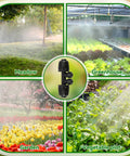 Drip Irrigation Fittings Kit 1/2 Inch To 1/4 Inch Quick Connect With Four Plugs Fits 12/16mm To 4/7mm Tubing Anti Leak Four Way Splitter