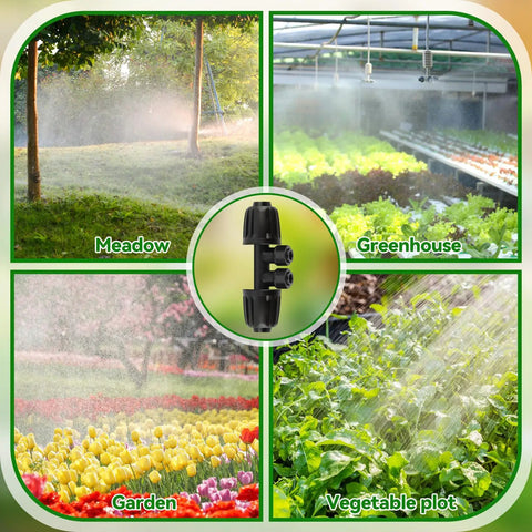 Half Inch To Quarter Inch Barbed Tee Quick Connector Kit For Drip Irrigation Push To Fit No Leak Splitter Fittings in garden