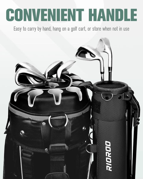 Ultra Lightweight Stand Golf Bag For Men And Women Holds Seven To Eight Clubs Two Way Divider System Built In Cooler Pocket
