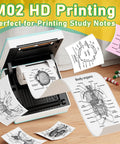 Ultra Compact Mini Sticker Printer And Portable Wireless Craft Maker For Students Hella Convenient Instant Graphic Output printing anatomical notes.