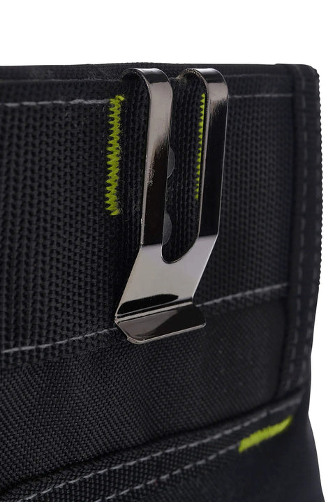 Pro Grade Tool Pouch With Seven Pockets For Electricians Rugged Multi Pocket Organizer For Quick Tool Access Durable Black Pouch For Belt Or Tool Box Professional Gear For Efficient On Site Organization