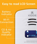 Smart Carbon Monoxide Detector And Indoor Air Quality Monitor 2 In 1 Plug In With WiFi Alexa Compatibility detail view