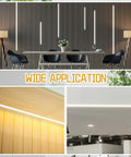 Six Pack Wood Wall Panel LED Recessed Lighting Kit With Touch Switch installed on wood slat walls and under cabinets, 3000K light