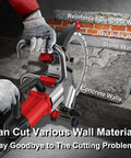 Absolute Beast 9500W Brushless Concrete Ring Saw With Titanium Blade, 27 Inch Max Depth, Smooth Operator Wall Chaser And Groove Cutter cutting through concrete.